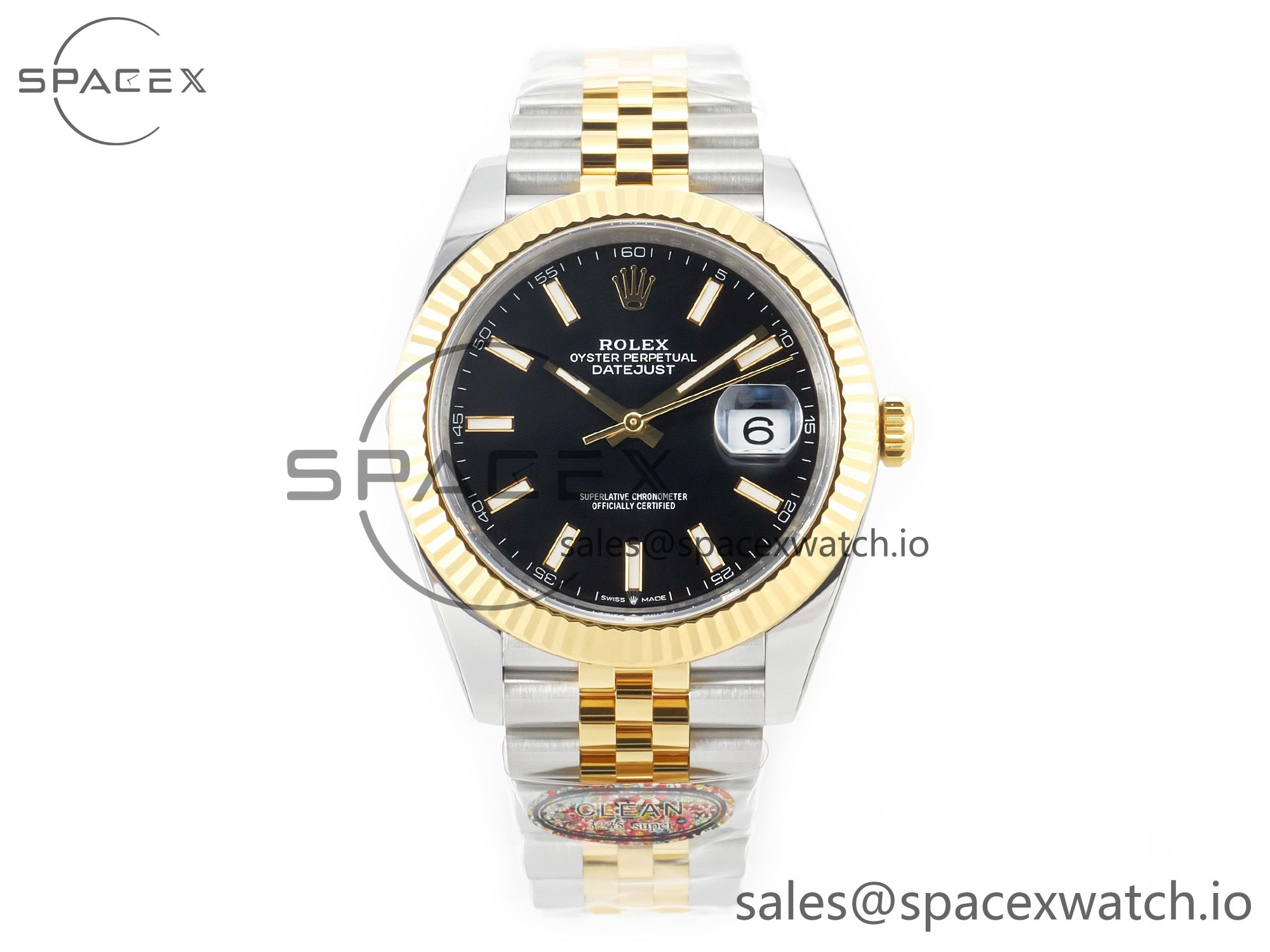 IMG_9845 拷贝 DateJust 41mm 126333 Clean Best Edition Black Stick Dial on Jubilee Bracelet VR3235 - Image 1