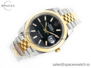 DateJust 41mm 126333 Clean Best Edition Black Stick Dial on Jubilee Bracelet VR3235 - Image 7