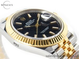 DateJust 41mm 126333 Clean Best Edition Black Stick Dial on Oyster Bracelet VR3235 - Image 6
