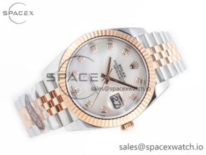 Datejust 126331 41mm 904L SS/RG Clean 1:1 Best Edition MOP Diamond Dial on Jubilee Bracelet VR3235 - Image 7