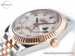 Datejust 126331 41mm 904L SS/RG Clean 1:1 Best Edition MOP Diamond Dial on Jubilee Bracelet VR3235 - Image 5