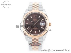 DateJust 41mm 126331 904L SS/RG Clean 1:1 Best Edition Brown Dial on Jubilee Bracelet VR3235