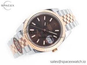 DateJust 41mm 126331 904L SS/RG Clean 1:1 Best Edition Brown Dial on Jubilee Bracelet VR3235 - Image 7