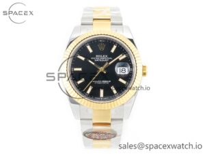 DateJust 41mm 126333 Clean Best Edition Black Stick Dial on Oyster Bracelet VR3235
