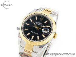 DateJust 41mm 126333 Clean Best Edition Black Stick Dial on Oyster Bracelet VR3235 - Image 4
