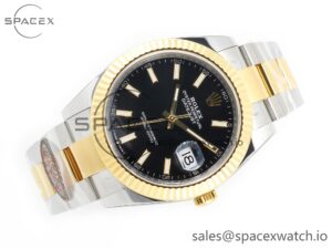 DateJust 41mm 126333 Clean Best Edition Black Stick Dial on Oyster Bracelet VR3235 - Image 7