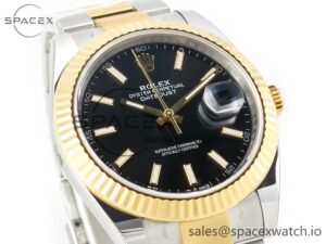 DateJust 41mm 126333 Clean Best Edition Black Stick Dial on Oyster Bracelet VR3235 - Image 3