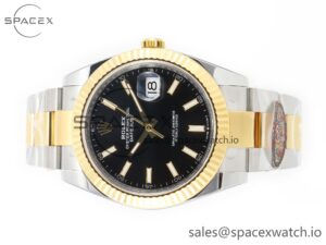 DateJust 41mm 126333 Clean Best Edition Black Stick Dial on Oyster Bracelet VR3235 - Image 8
