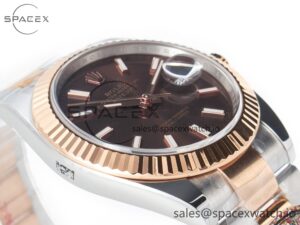 DateJust 41mm 126331 904L SS/RG Clean 1:1 Best Edition Brown Dial on Oyster Bracelet VR3235 - Image 6