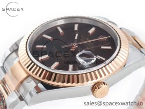 DateJust 41mm 126331 904L SS/RG Clean 1:1 Best Edition Brown Dial on Oyster Bracelet VR3235 - Image 5