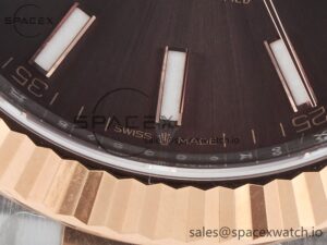 DateJust 41mm 126331 904L SS/RG Clean 1:1 Best Edition Brown Dial on Jubilee Bracelet VR3235 - Image 12