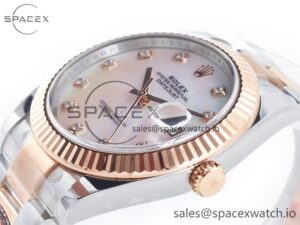 Datejust 126331 41mm 904L SS/RG Clean 1:1 Best Edition MOP Diamond Dial on Oyster Bracelet VR3235 - Image 5