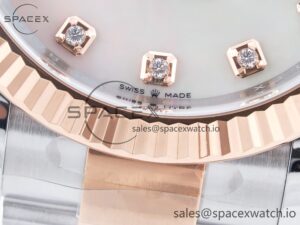 Datejust 126331 41mm 904L SS/RG Clean 1:1 Best Edition MOP Diamond Dial on Oyster Bracelet VR3235 - Image 9