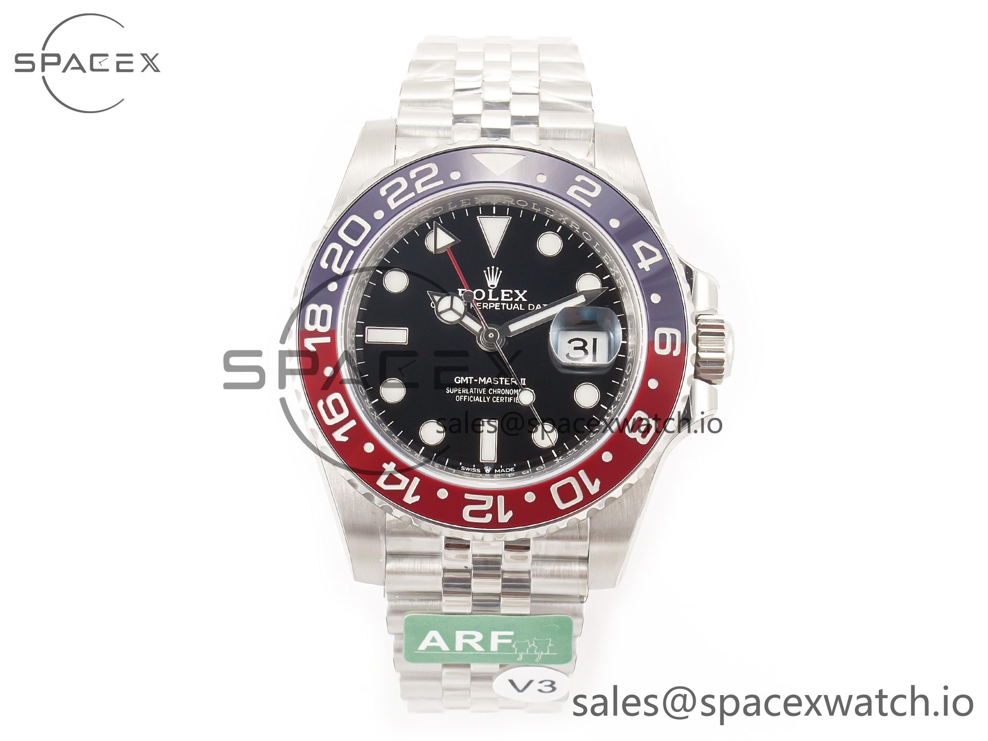 IMG_0242 拷贝 GMT-Master II 126710 BLRO Blue/Red Ceramic 904L ARF 1:1 Best Edition on Jubilee Bracelet SH3285 CHS V3 - Image 1