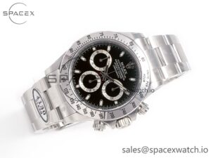 Daytona 116520 Clean 1:1 Best Edition 904L SS Case and Bracelet Black Dial SA4130 V2 - Image 7
