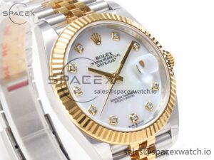 Datejust 126331 41mm 904L SS/YG Clean 1:1 Best Edition MOP Diamond Dial on Jubilee Bracelet VR3235 - Image 3
