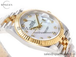 Datejust 126331 41mm 904L SS/YG Clean 1:1 Best Edition MOP Diamond Dial on Jubilee Bracelet VR3235 - Image 6