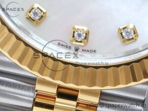 Datejust 126331 41mm 904L SS/YG Clean 1:1 Best Edition MOP Diamond Dial on Jubilee Bracelet VR3235 - Image 12
