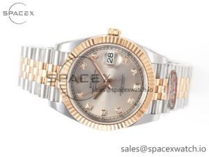 DateJust 41 126331 904L SS/RG Clean 1:1 Best Edition Steel Silver Diamond Stick Dial on Jubilee Bracelet VR3235 - Image 8