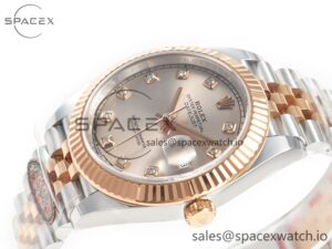 DateJust 41 126331 904L SS/RG Clean 1:1 Best Edition Steel Silver Diamond Stick Dial on Jubilee Bracelet VR3235 - Image 5