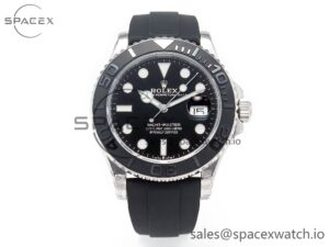 Yacht-Master 42mm 226659 VSF 1:1 Best Edition 3D Black Ceramic Bezel on Black Rubber Strap VS3235(Gain Weight)