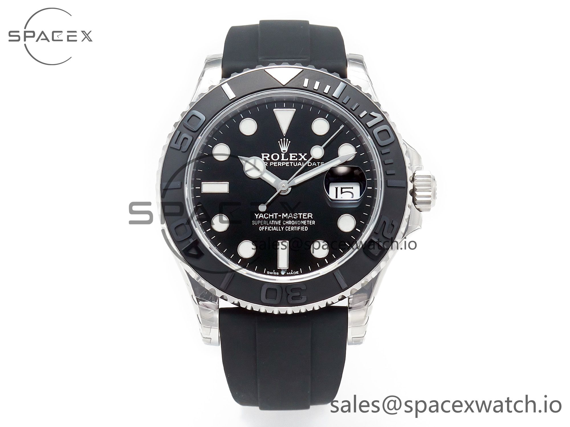 IMG_0701 拷贝 Yacht-Master 42mm 226659 VSF 1:1 Best Edition 3D Black Ceramic Bezel on Black Rubber Strap VS3235(Gain Weight) - Image 1