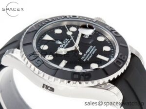 Yacht-Master 42mm 226659 VSF 1:1 Best Edition 3D Black Ceramic Bezel on Black Rubber Strap VS3235(Gain Weight) - Image 6