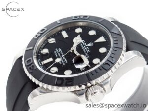 Yacht-Master 42mm 226659 VSF 1:1 Best Edition 3D Black Ceramic Bezel on Black Rubber Strap VS3235(Gain Weight) - Image 5