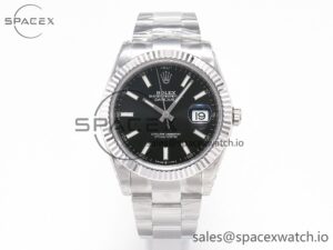 DateJust 41 126334 904L SS VSF 1:1 Best Edition Black Dial on Oyster Bracelet VS3235
