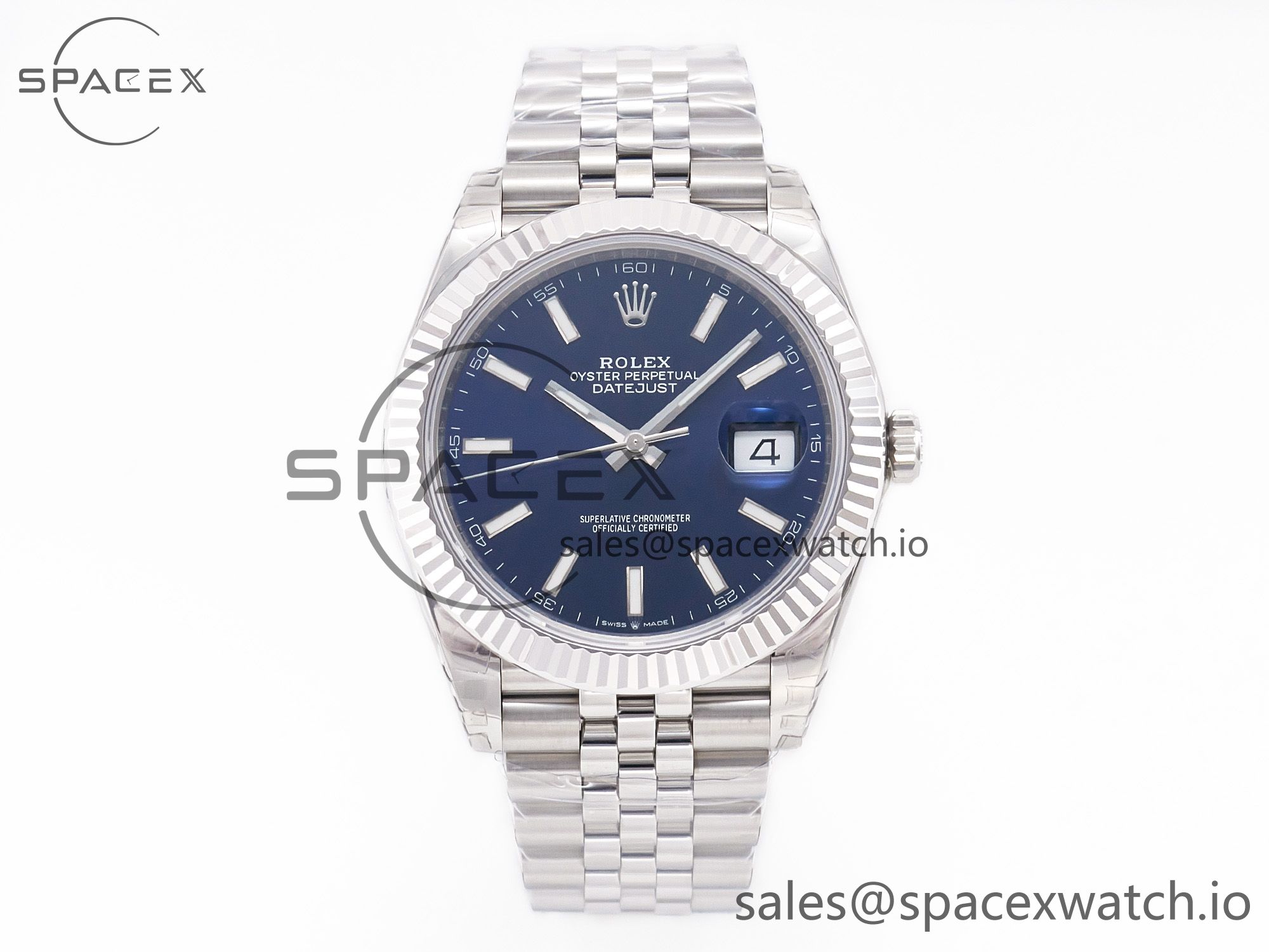 IMG_0739 拷贝 DateJust 41 126334 904L SS VSF 1:1 Best Edition Blue Dial on Jubilee Bracelet VS3235 - Image 1