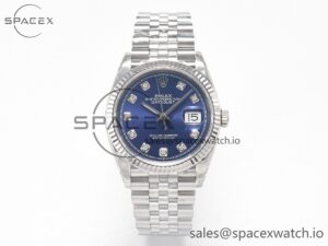 DateJust 36 SS 116234 VSF 1:1 Best Edition 904L Steel Blue Diamonds Dial on Jubilee Bracelet VS3135
