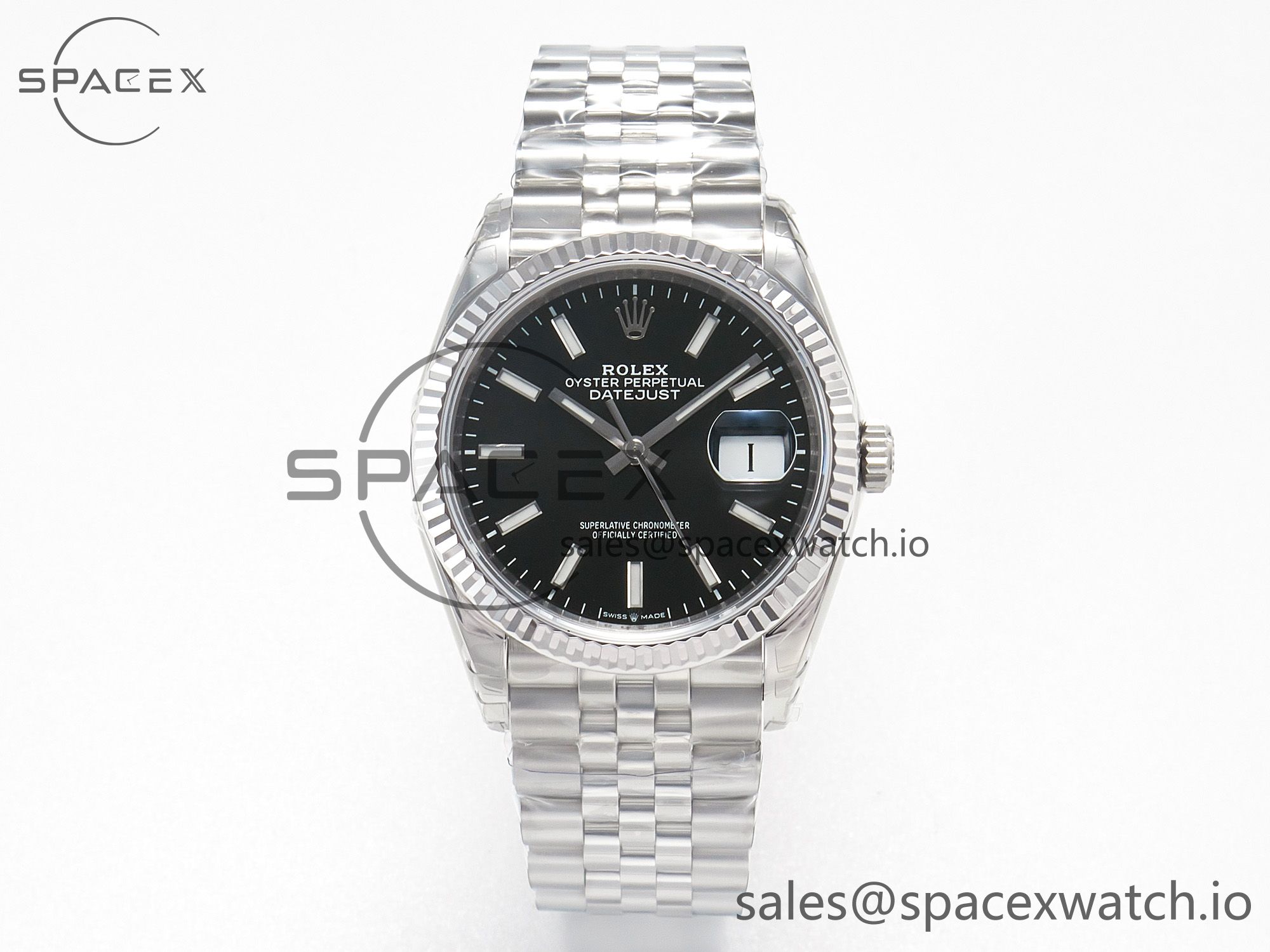 IMG_0778 拷贝 DateJust 36 SS 116234 VSF 1:1 Best Edition 904L Steel Black Stick Dial on Jubilee Bracelet VS3135 - Image 1