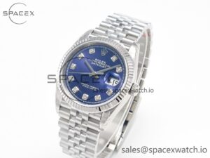 DateJust 36 SS 116234 VSF 1:1 Best Edition 904L Steel Blue Diamonds Dial on Jubilee Bracelet VS3135 - Image 4
