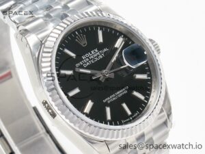 DateJust 36 SS 116234 VSF 1:1 Best Edition 904L Steel Black Stick Dial on Jubilee Bracelet VS3135 - Image 3