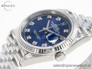 DateJust 36 SS 116234 VSF 1:1 Best Edition 904L Steel Blue Diamonds Dial on Jubilee Bracelet VS3135 - Image 5