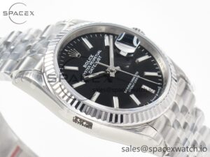 DateJust 36 SS 116234 VSF 1:1 Best Edition 904L Steel Black Stick Dial on Jubilee Bracelet VS3135 - Image 6