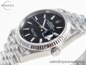 DateJust 36 SS 116234 VSF 1:1 Best Edition 904L Steel Black Stick Dial on Jubilee Bracelet VS3135 - Image 5