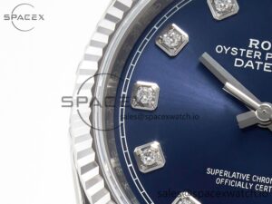 DateJust 36 SS 116234 VSF 1:1 Best Edition 904L Steel Blue Diamonds Dial on Jubilee Bracelet VS3135 - Image 9
