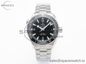 Planet Ocean 600M 39.5mm VSF 1:1 Best Edition Black Dial Black Ceramic Bezel on SS Bracelet A8800