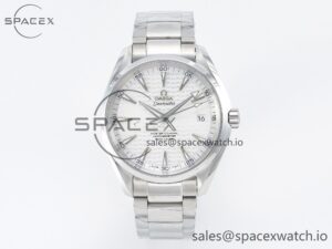 Aqua Terra 150m 41mm VSF 1:1 Best Edition White Textured Dial on SS Bracelet A8500 Super Clone