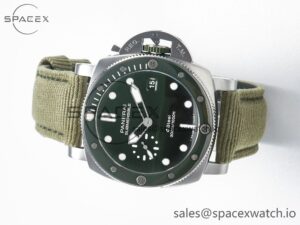 PAM1287 Y VSF 1:1 Best Edition Green Dial on Green Nylon Strap P900 - Image 8