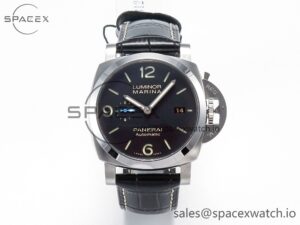 PAM1312 W VSF 1:1 Best Edition Black Dial on Black Leather Strap P.9010 Clone