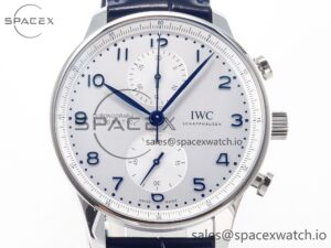 Portuguese Chrono IW371605 ZF 1:1 Best Edition White Dial on Blue Leather Strap A69355 - Image 2
