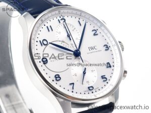Portuguese Chrono IW371605 ZF 1:1 Best Edition White Dial on Blue Leather Strap A69355 - Image 3