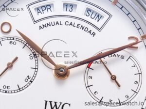 Portuguese Real PR Real Annual Calendar IW5035 ZF 1:1 Best Edition White Dial RG Markers on Brown Leather Strap A52850 - Image 10