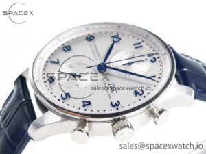 Portuguese Chrono IW371605 ZF 1:1 Best Edition White Dial on Blue Leather Strap A69355 - Image 5