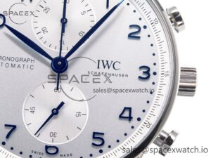 Portuguese Chrono IW371605 ZF 1:1 Best Edition White Dial on Blue Leather Strap A69355 - Image 11