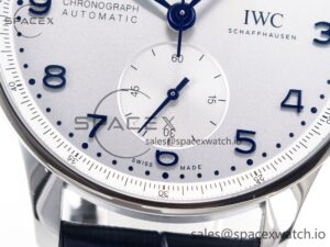 Portuguese Chrono IW371605 ZF 1:1 Best Edition White Dial on Blue Leather Strap A69355 - Image 12