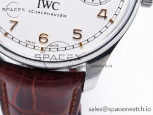 Portuguese Real PR Real Annual Calendar IW5035 ZF 1:1 Best Edition White Dial RG Markers on Brown Leather Strap A52850 - Image 13