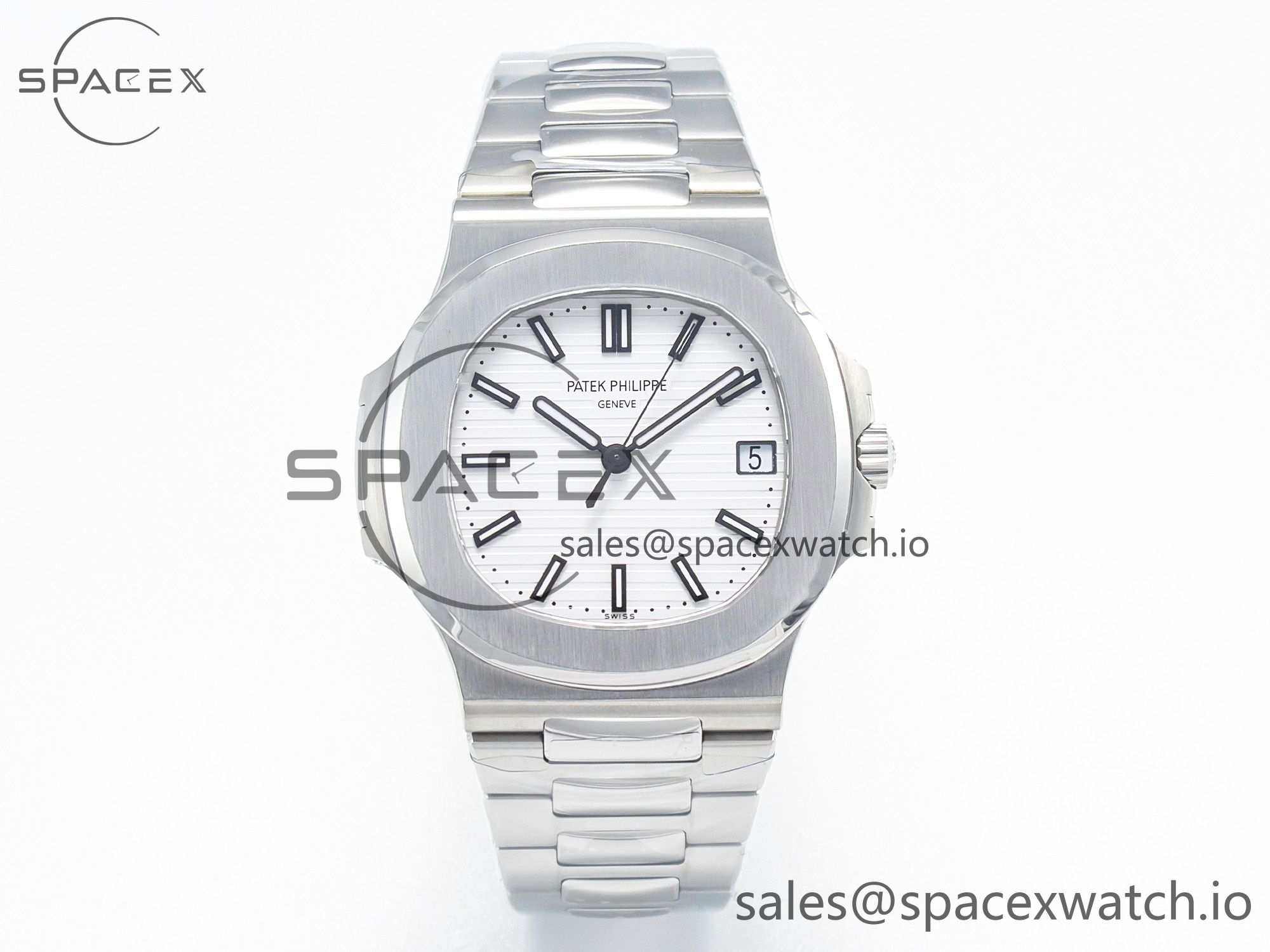 IMG_1088 拷贝 Nautilus 5711/1A PPF 1:1 Best Edition White Textured Dial on SS Bracelet 324CS V3 - Image 1